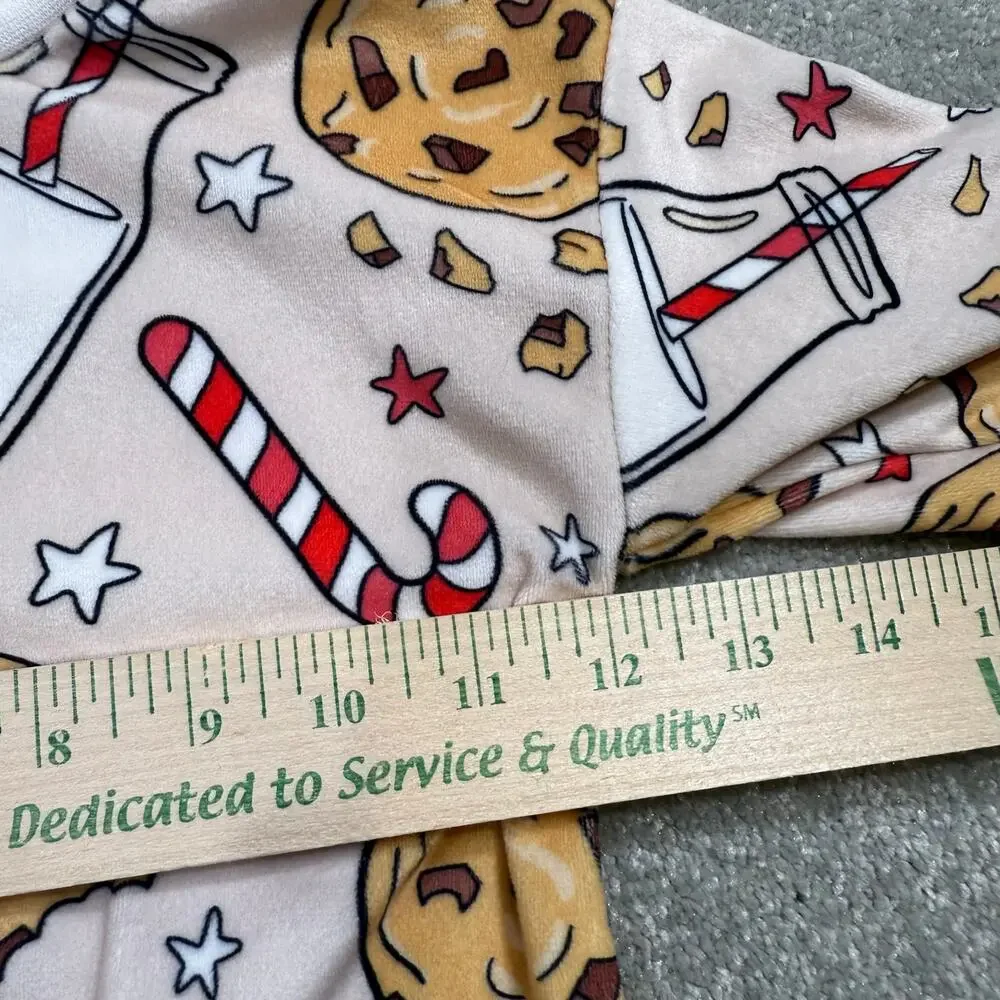 Christmas One Piece Milk and Cookies Sweatshirt Sweatshirt Romper 12-18 Mos Pink
